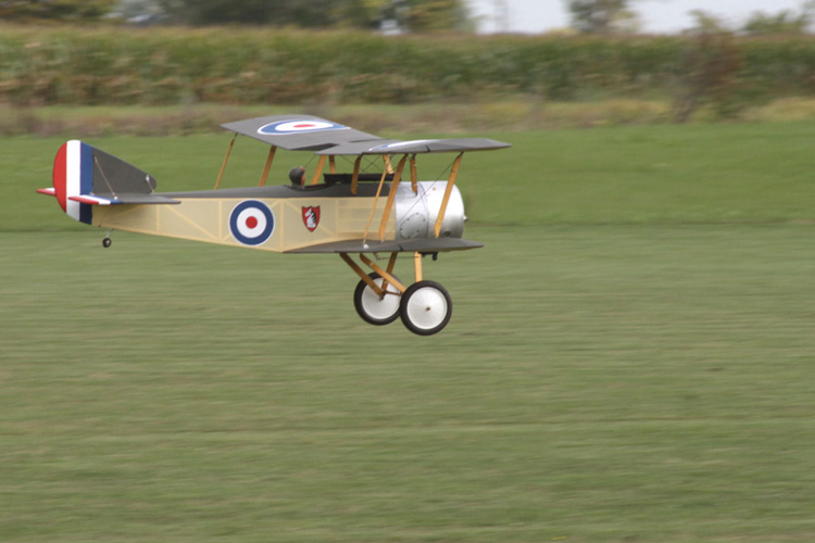 Weston McCarty on a fly-by with Sopwith Pup